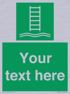 Custom sign safe condition Embarkation ladder